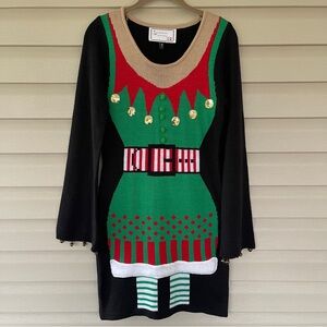 With Love Derek Elf Christmas Dress Size Medium